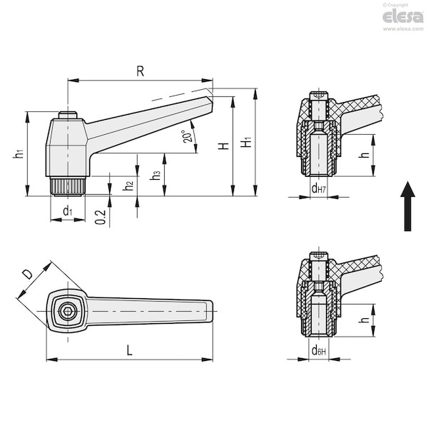 Black-oxide Steel Boss, Plain Or Threaded Hole, MR.40 A-5-C2